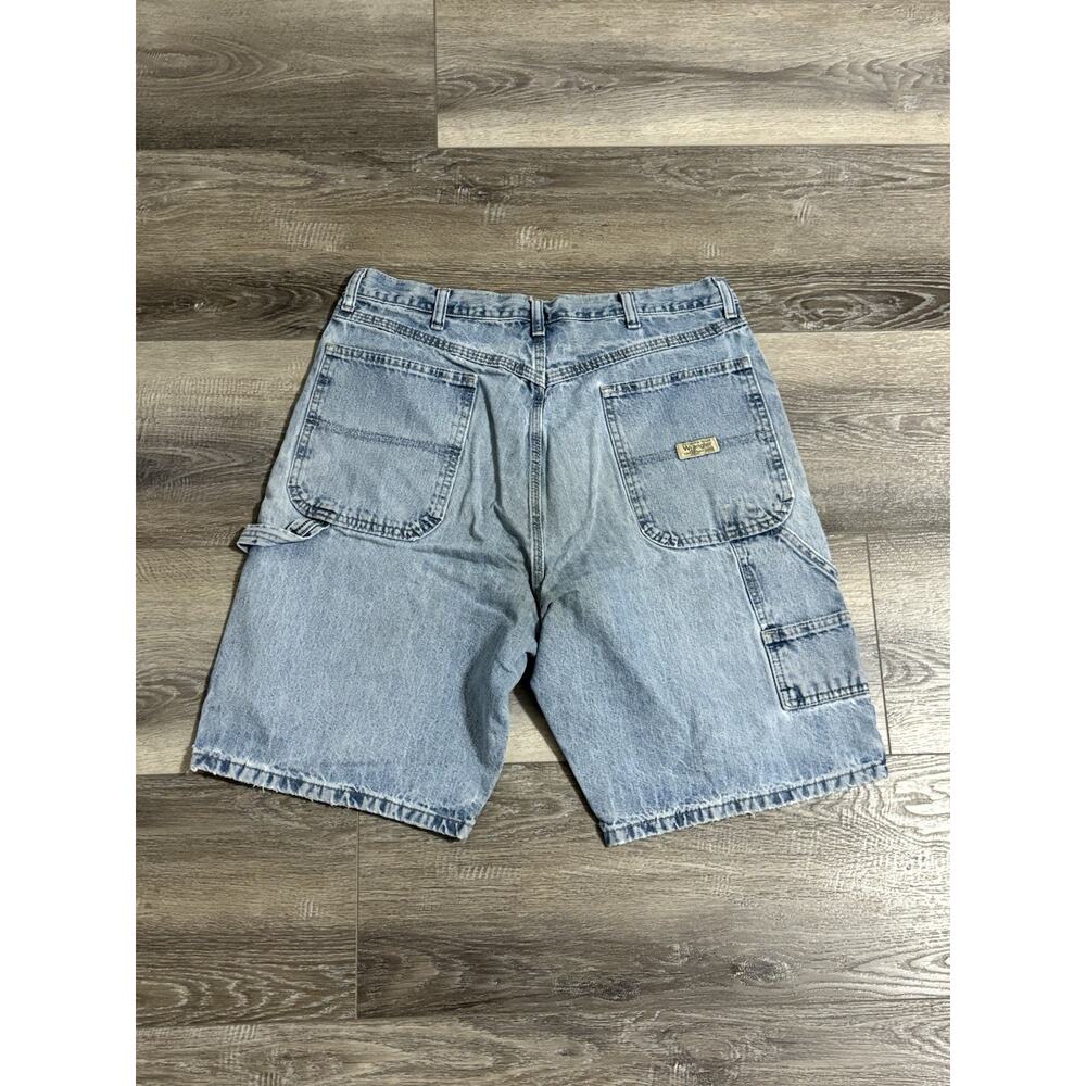 Wrangler Light Wash Carpenter Jorts Denim Shorts Y2K Skater Streetwear - Mens 34